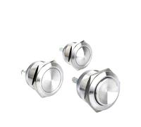 16/19/22MM Momentary High Flat Head 1NO Metal Push Button Switch Self-Reset Switch Screw Terminal NWPNLXEA(Flat Round,16MM_MOMENTARY)
