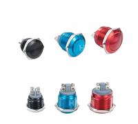 16 19 22mm Momentary metal push button switch 1NO screw terminal for auto push button flat spherical high pins color no led NWPNLXEA(22mm,Flat(Pins))