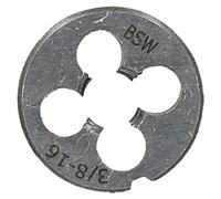 16 3/8" x 25 mm Whitworth BSW Die circulaire coupe-fil en acier de tungstène