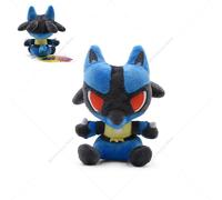 16-31 cm Pokemon debout Lucario brillant Peluche poupée mignon Mega Riolu Animal Peluche qualité Peluche jouet enfants Halloween cadeaux--Q Lucario