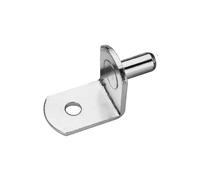 16/32 supports d'étagère robustes en forme de L - Clips nickelés 6,35 mm diamètre avec trou for une fixation sécurisée dans la cuisine ou bibliothèque(Silver-6mm-32pcs)