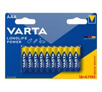 16+4 Piles Alcalines AAA / LR03 Varta LongLife Power