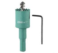 16-50 mm bimétallique pour bois, PVC, plastique, plaque de plâtre, tôles métalliques pour foret en acier HSS M42 avec pilote central pour perceuse manuelle et outils électriques, 11 tailles (25 mm)