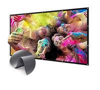 16:9 Métal Anti Lumière Rideau 100 120 133 150 Pouces Maison Bureau Extérieur Portable 3D HD Écran De Projection,Un festin visuel exceptionnel(100 inch)
