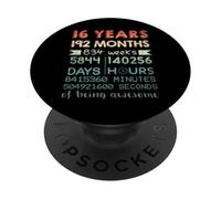 16 Ans d'être Une légende géniale pour Son 16e Anniversaire PopSockets PopGrip Adhésif