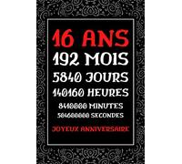 16 ans Joyeux Anniversaire: idée cadeau original anniversaire 16 ans , Journal intime pour Ado fille et garcon, carnet de note ligné drole humour anniversaire