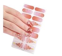 16 Bandes Christmas Nail Wraps Autocollants POLOSI ADADHESIVE ENRROPS FULL POUR ART DÉCACURS DÉCORATION POSIGE DÉCOR DÉCOR DE PART