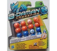 16 Billes de Rechange B-Daman Crossfire NEUVES 2013 Hasbro Takara Rouges Bleues