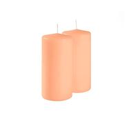 16 bougies cires - Diamètre 4 cm Hauteur 5 cm - Couleur pêche - Durée 7 heures - Non parfumées - Cereria Di Giorgio