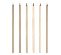 16 Bougies géantes doré métallique 18 cm - Multicolore