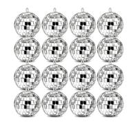 16 Boules Disco Miroir 2cm Décoration, Disco Ball Fête Noël Anniversaire