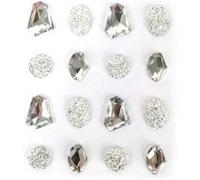 Graine créative Pierres précieuses adhésives cristal 20 mm 16 pièces