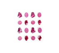 16 cabochons adhésifs roses 20 mm