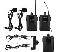 16 canaux UHF sans fil 1 pour 2 Lavalier -Microphone -SLR -Caméra -Entretiens filmés