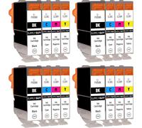 16 Cartouches d'encre Compatible avec Canon PGI-5 CLI-8 Multipack pour IP3300 IP3500 IP4200 IP4200 Series IP4200X IP4300 IP4500 IP4500 Series IP4500X IP5200 IP5200R IP5200 Series IP5300