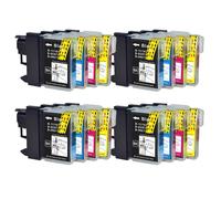 Go Inks 4 Ensemble de 4 Cartouches d'encre à remplacer Brother LC980 & LC1100 Compatible/Non-OEM pour Brother DCP et MFC Imprimantes (16 Encres)