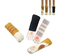16 Chaise Chaussettes (4 Jeux) - Fancy Coussinets de Pied de Table avec Pattes de Chat Mignon Design, fiable, Meubles et Plancher, 4 différents Motifs - Lot de 16 Chaussettes