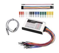 16 Channel 100MHz Logic Analyzer | USB 2.0 Digital Data Analyzer | Adjustable - 4V to + 4V Threshold for 5V TTL / 3.3V CMOS | Includes 20P, 9P, 2P Cables & Connectors