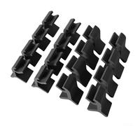 16 clips empilables pour plaques de cuisson pour améliorer l'efficacité de votre cuisson et économiser de l'espace (noir)