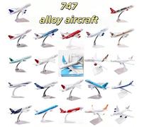 16 cm Modèle d'avion Airbus 747 pour décoration de bureau, figurine d'avion pour Asie, Europe, cadeau d'anniversaire Blanc,747 Nouvelle-Zélande,747 United Airlines,747 Pakistan,747 Thaïlande,747 KLM,7