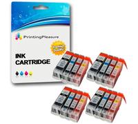 16 Compatibles BCI-3 BCI-6 Cartouches d'encre pour Canon BJC-3000 BJC-6000 BJC-6100 BJC-6200 BJC-6500 I550 I560 iP3000 iP4000 iP5000 MP700 MP730 S600 - Noir Grande/Cyan/Magenta/Jaune, Grande Capacité