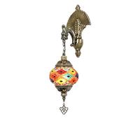(16 Couleurs Applique Murale Marocaine Lampe mosaïque Turque Lanterne en Verre Applique Murale bohème Appliques murales pour la décoration de la Maison Salle à Manger café Bar allée Couloir, B