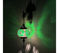 (16 Couleurs Applique Murale Marocaine Lampe mosaïque Turque Lanterne en Verre Applique Murale bohème Appliques murales pour la décoration de la Maison Salle à Manger café Bar allée Couloir, J'Ai