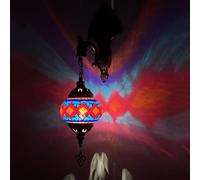 (16 Couleurs Applique Murale Marocaine Lampe mosaïque Turque Lanterne en Verre Applique Murale bohème Appliques murales pour la décoration de la Maison Salle à Manger café Bar allée Couloir, G
