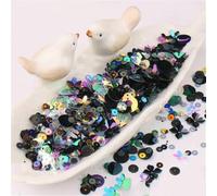 16 couleurs mélangées, sequins en forme de fleurs, perles concaves en forme de flocons de neige, de feuilles de prunier, perles dispersées - Paillettes 15-10 g, 240 pièces