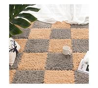 16 Dalles de Moquette en Mousse Moelleuse emboîtables 30 x 30 cm, Gris et | Les dalles de moquette en mousse souple emboîtables peuvent servir de tapis de jeu, de tapis puzzle ou de tapis d'éveil pour