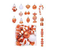 16 décorations de Noël en Plastique incassables décorations de Vacances Boule de décorations d ' Arbre colorée avec Crochet intégré décorations à Suspendre de Noël