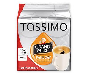 16 Dosettes T DISCS Tassimo CAFE GRAND'MERE PETIT Déj' LES ESSENTIELS 16 x 215ml 132g