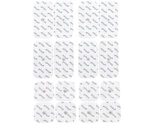 16 électrodes mixtes axion | Compatible avec les appareils Beurer et Sanitas | Electrostimulateur TENS et EMS avec connexion par bouton pression de 3,5 mm