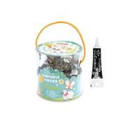 16 emporte-pièces Nature + Stylo de glaçage noir