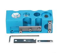 16 en 1 Cue Tip Shaper en alliage d'aluminium, outil de billard professionnel pour façonner et polir les pointes de queue, compact pour les joueurs (bleu)