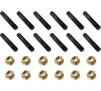 16 ensembles de boulons de fixation de collecteur d'échappement M8x45mm compatibles avec Nissan - Remplacement