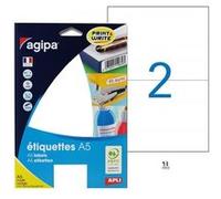 APLI Étiquettes adhésives permanentes 210 x 148 mm Blanc – 16 étiquettes