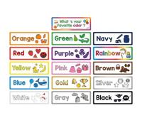 16 Feuilles de Cartes mémoire de vocabulaire Anglais pour apprenant des Mots avec des Illustrations colorées et du matériel en Papier