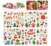 16 Feuilles Noël Autocollants pour Enfants Artisanat, Stickers Noël, Autocollants de Bricolage de Noël, Gommettes Noel, pour Enveloppe Sac Cadeau Les Cadeaux et Décorations de Noël