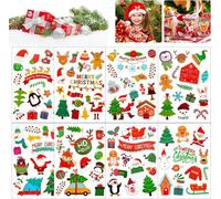 16 Feuilles Noël Autocollants pour Enfants Artisanat, Stickers Noël, Autocollants de Bricolage de Noël, Gommettes Noel, pour