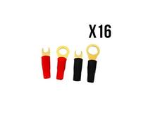 16 Fiches terminal - 1 x Rouge 8 mm - 1 x Noir 10 mm - C.ASS CT10
