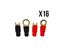 16 Fiches terminal - 1 x Rouge 8 mm - 1 x Noir 10 mm - Cougar C.ASS CT16 Noir G