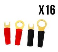 16 Fiches terminal - 1 x Rouge 8 mm - 1 x Noir 10 mm - C.ASS CT10