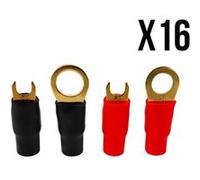 16 Fiches terminal - 1 x Rouge 8 mm - 1 x Noir 10 mm - Cougar C.ASS CT16 Noir G