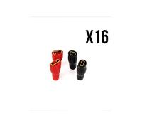16 Fiches terminal - 2 x Rouge 4.8 mm - 2 x Noir 2.8 mm - Cougar C.ASS CT25 Noir G