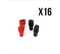 16 Fiches terminal - 2 x Rouge 4.8 mm - 2 x Noir 2.8 mm - C.ASS CT25
