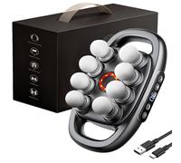 16 Heads Deep Tissue,16-Head Muscle Massage Gun,30 Intensity Levels & 9 Smart Modes, 48KG Impact, LCD Display, Cordless Portable Neck, Back, Leg, Shoulder Massager (8 Heads)