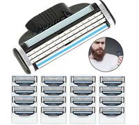 16 lames de rasoir rechargeables pour Mach 3, rasoir manuel Turbo pour hommes, 3 couches, pour Gillette, épilateur pour hommes,