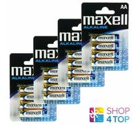 16 MAXELL ALKALINE AA R6 BATTERIES 1.5V BLISTER PACK MN1500 AM3 E91 NEUF