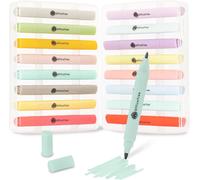 16 Mini-Marqueurs À Alcool - Couleurs Pastel - Ensemble De Feutres À Alcool - Ensemble De Marqueurs Touch Twin Pour Le Dessin, La Peinture, Le Bricolage